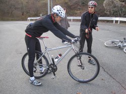高ちゃんMTB試乗をする