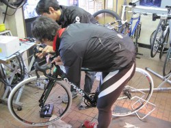 完成したcervelo R5 を確認