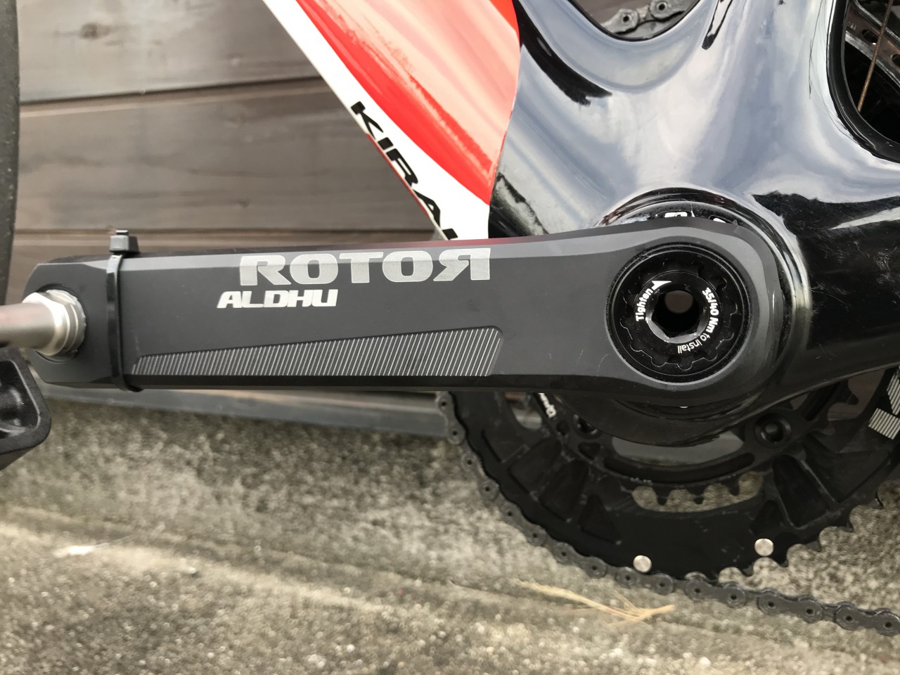 ROTOR ALDHU 3D+CRSANKS 軽量クランク取り付けしました ROTOR ALDHU 3D+CRSANKS 軽量クランク取り付けしました