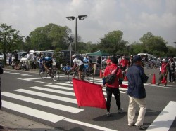 立命館大学草津キャンパス自転車レース特設コース風景