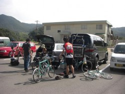 備前サイクリングターミナル駐車場に到着