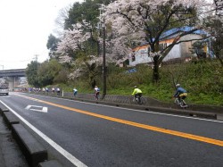 伊吹山ヒルクライム スタート地点に移動するROAD FA選手