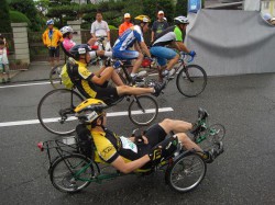 ツールド・美ヶ原 自転車レース リカンベントクラス目立ちます！