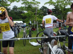 グリーンピア三木トライアスロン さぁ～得意のバイクへ