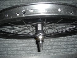 PROPER リア用ホイールセットBLACK rim&hub未使用品　