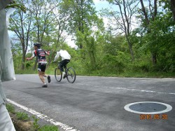 ひるぜんMTB大会 ゴールを迎える ユウダイ