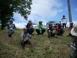 ひるぜんMTB大会 ゴールを迎える climbライダー休息